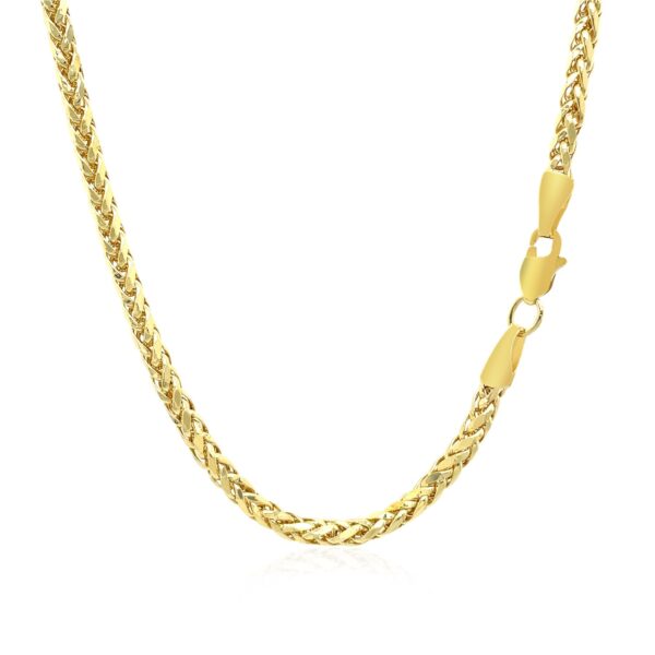 14k Yellow Gold Lite Diamond Cut Round Franco Chain (2.70 mm) - Image 3