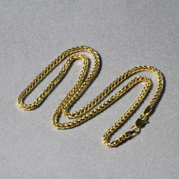 14k Yellow Gold Lite Diamond Cut Round Franco Chain (2.70 mm) - Image 5