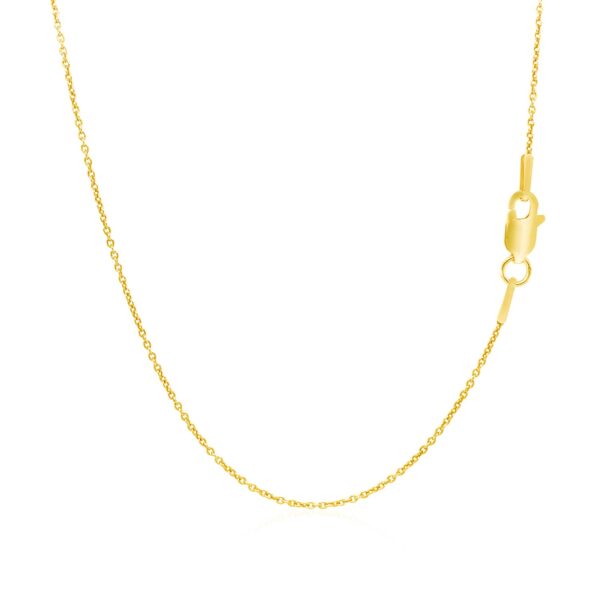 14k Yellow Gold Round Cable Link Chain (1.1 mm) - Image 3