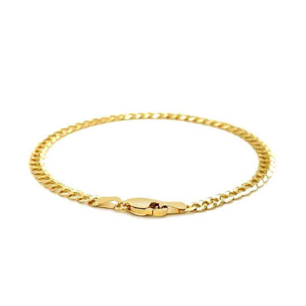 14k Yellow Gold Solid Curb Bracelet (3.60 mm) - Image 3
