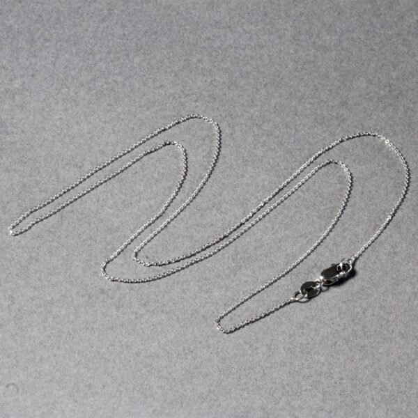 14k White Gold Cable Link Chain (0.50 mm) - Image 3