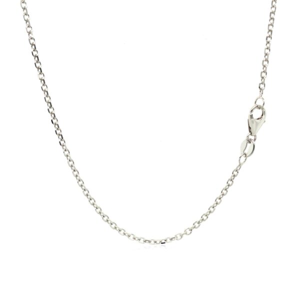 14k White Gold Adjustable Cable Chain (1.50 mm) - Image 2