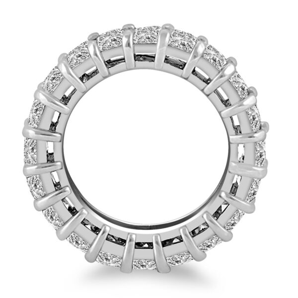 Exquisite 14k White Gold Emerald Cut Diamond Eternity Ring - Image 3