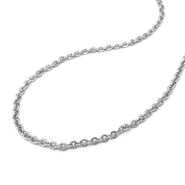 14k White Gold Forsantina Lite Cable Link Chain (2.90 mm) - Image 4