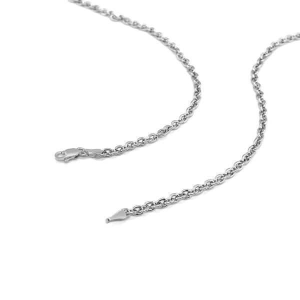14k White Gold Forsantina Lite Cable Link Chain (2.90 mm) - Image 5