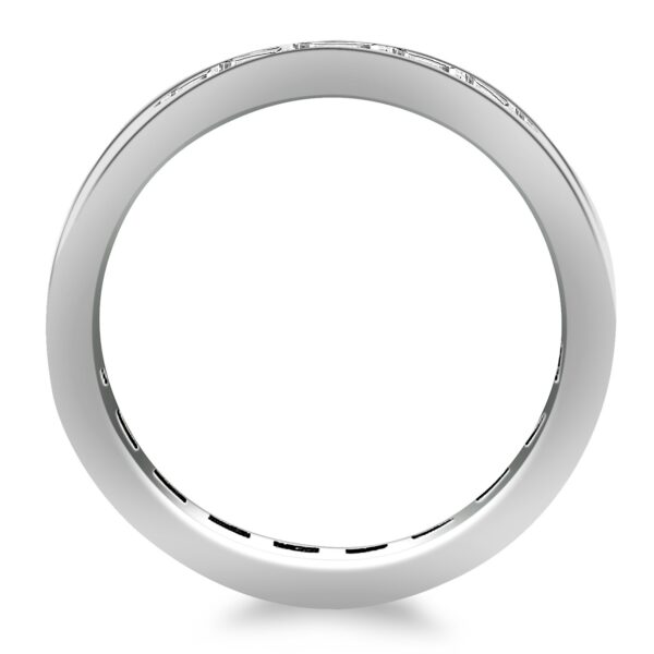 14k White Gold Eternity Ring with Baguette Diamonds - Image 3