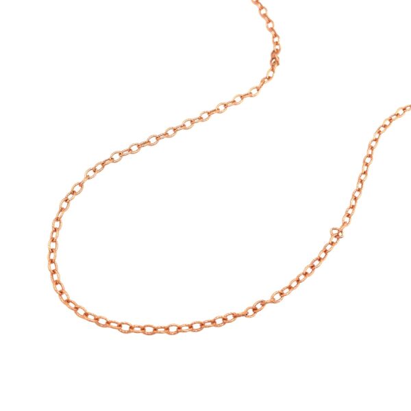 14k Rose Gold Pendant Chain with Textured Links (2.50 mm) - Image 5
