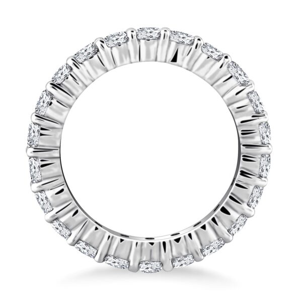 14k White Gold Ageless Round Cut Diamond Eternity Ring - Image 3