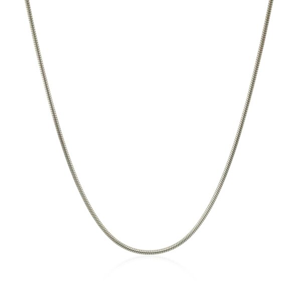 Sterling Silver 1.1mm Snake Style Chain (1.10 mm) - Image 2
