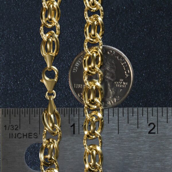 Bracelet with Oval and Twisted Interlocking Links in 14k Yellow Gold (7.00 mm) - Image 4