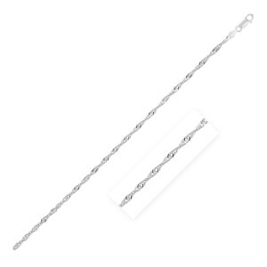 Sterling Silver Singapore Style Chain (2.10 mm)