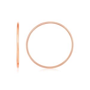 Endless Hoop Style Earrings in 14K Rose Gold(1.2x30mm)