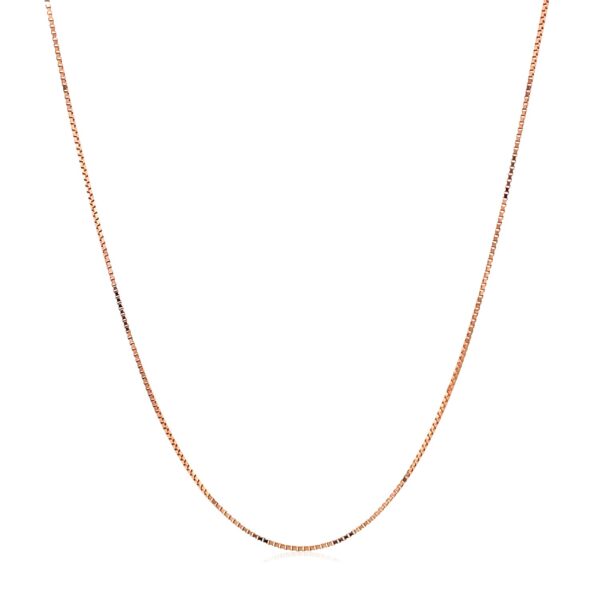 Double Extendable Box Chain in 14k Rose Gold (0.51 mm) - Image 2