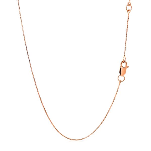 Double Extendable Box Chain in 14k Rose Gold (0.51 mm) - Image 3