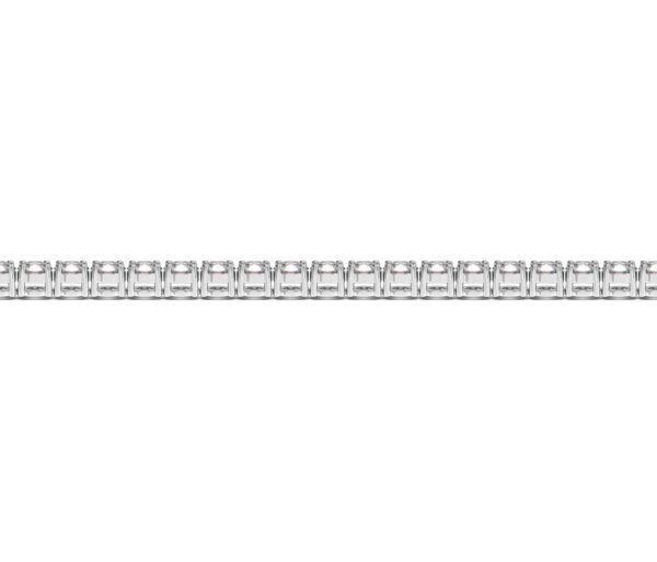 14k White Gold Round Diamond Tennis Bracelet (5 cttw) - Image 3