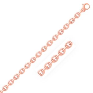 14k Rose Gold Polished Cable Motif Bracelet (9.65 mm)