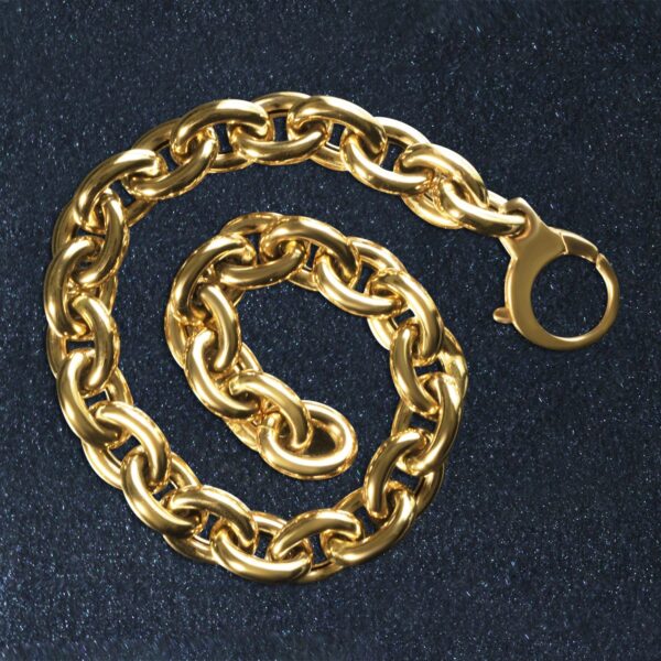 14k Rose Gold Polished Cable Motif Bracelet (9.65 mm) - Image 3