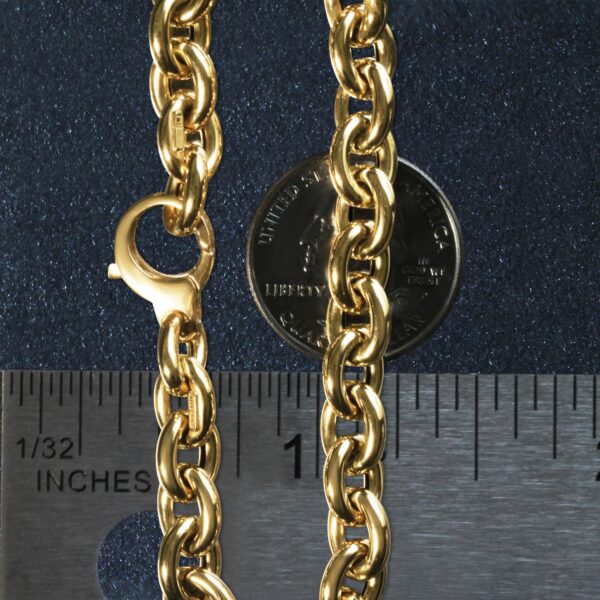 14k Rose Gold Polished Cable Motif Bracelet (9.65 mm) - Image 4