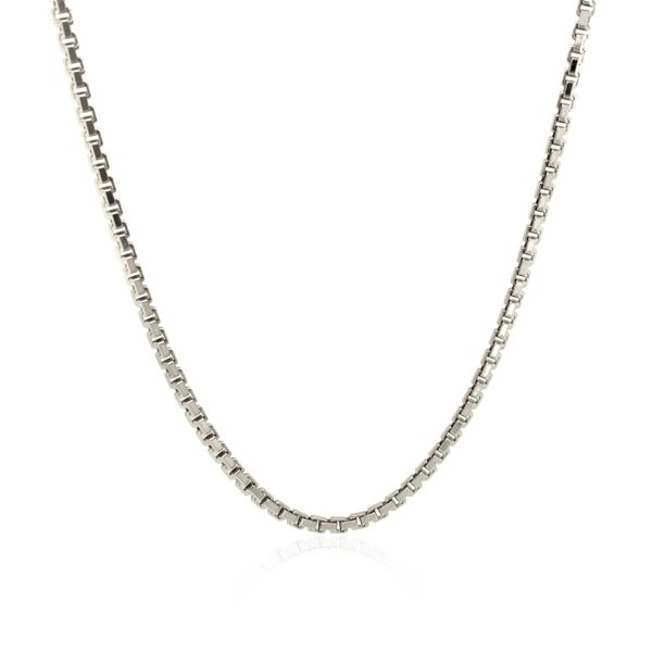 Sterling Silver Rhodium Plated Greek Box Chain (2.00 mm) - Image 2
