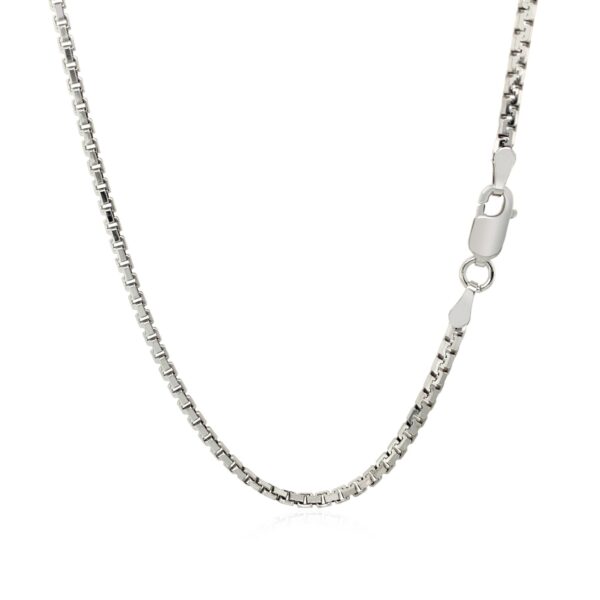 Sterling Silver Rhodium Plated Greek Box Chain (2.00 mm) - Image 3