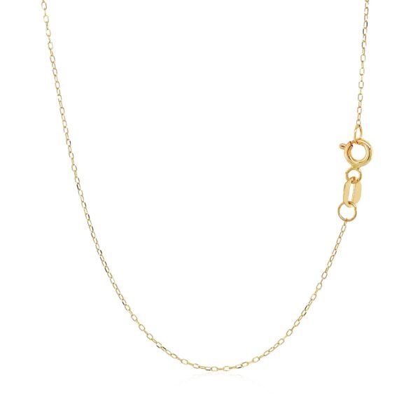 14k Yellow Gold Necklace with Hand of Hamsa Symbol in Mother of Pearl - Image 2