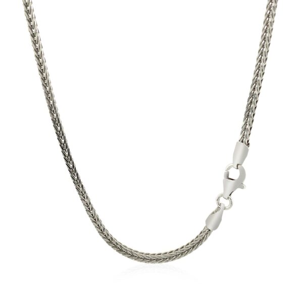 Sterling Silver Rhodium Plated Foxtail (2.00 mm) - Image 3
