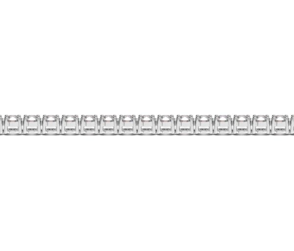 14k White Gold Round Diamond Tennis Bracelet (10 cttw) - Image 3