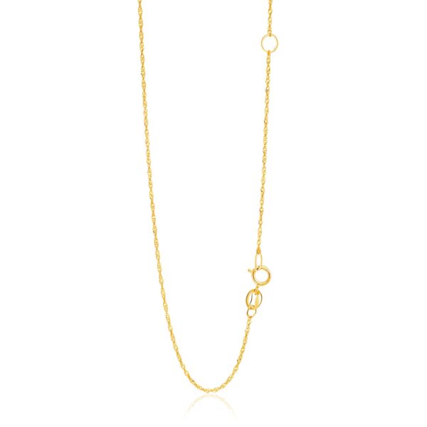 14k Yellow Gold Adjustable Singapore Chain (1.00 mm)