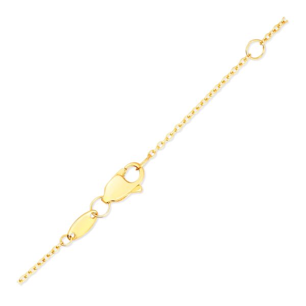 14k Two-Tone Gold Necklace with Interlaced Heart and Arrow Charm - Image 3