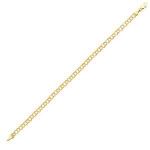Round Link Charm Bracelet in 10k Yellow Gold (3.00 mm)