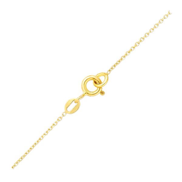 14k Yellow Gold Necklace with Petite Open Square Pendant - Image 3