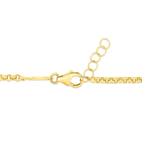 14k Yellow Gold Childrens Bracelet with Enameled Panda Bears - Image 3