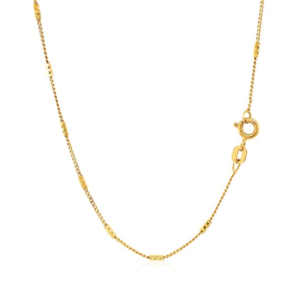 Bar Links Saturn Chain in 14k Yellow Gold (2.5mm) - Image 3