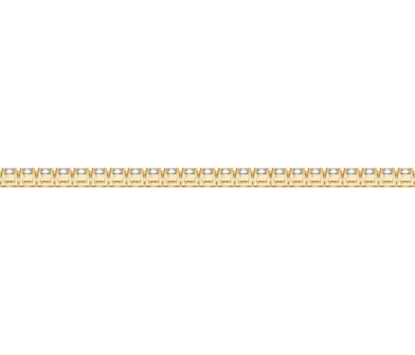 14k Yellow Gold Round Diamond Tennis Bracelet (2 cttw) - Image 3