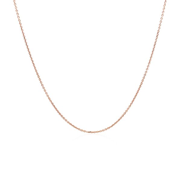 14k Rose Gold Cable Link Chain (0.50 mm) - Image 2