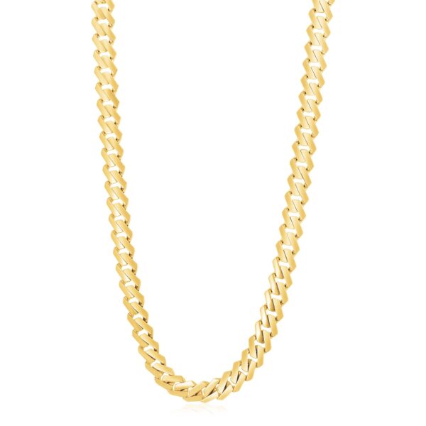 14k Yellow Gold High Polish Modern Lite Edge Chain (11.50 mm) - Image 2