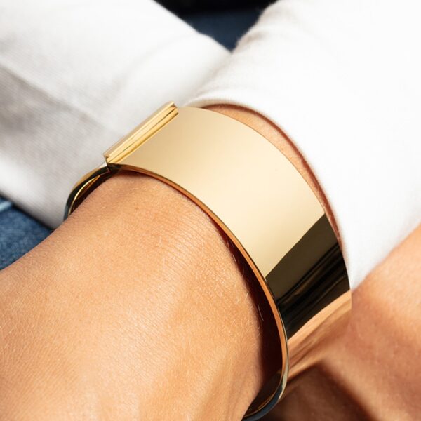Designer Bold Width Bracelet in 14K Yellow Gold (24.60 mm) - Image 3