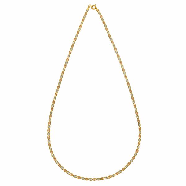 14K Tri Color Gold Pave Valentino Chain (2.00 mm) - Image 3
