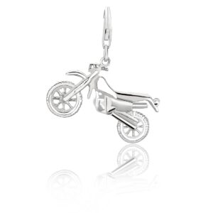 Sterling Silver Motorcycle Charm