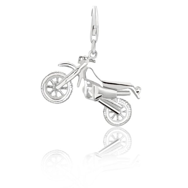 Sterling Silver Motorcycle Charm