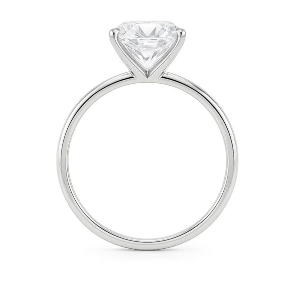 5 Carat Radiant Lab Grown IGI G/VS1 Diamond Solitaire Ring in 14K White Gold - Image 5