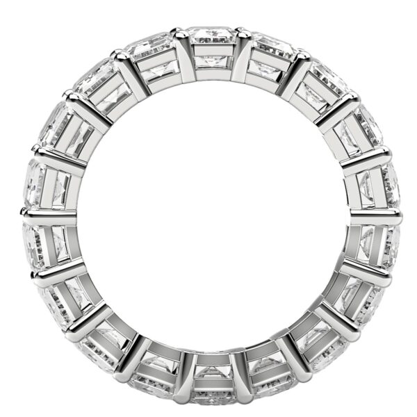Emerald Cut Lab Grown Diamond Eternity Ring in 14k White Gold (8 cttw FG/VS2) - Image 3