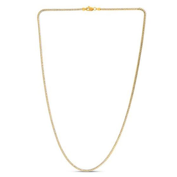 14k Yellow Gold Round Pave Franco Chain (2.30 mm) - Image 3