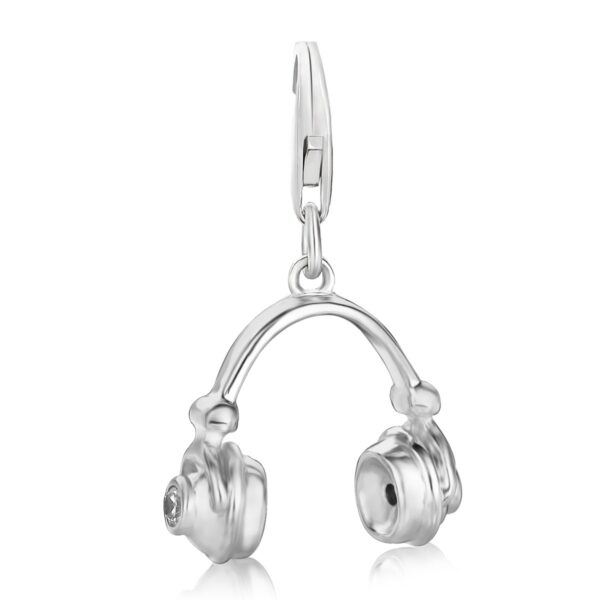 Sterling Silver Headphone Charm