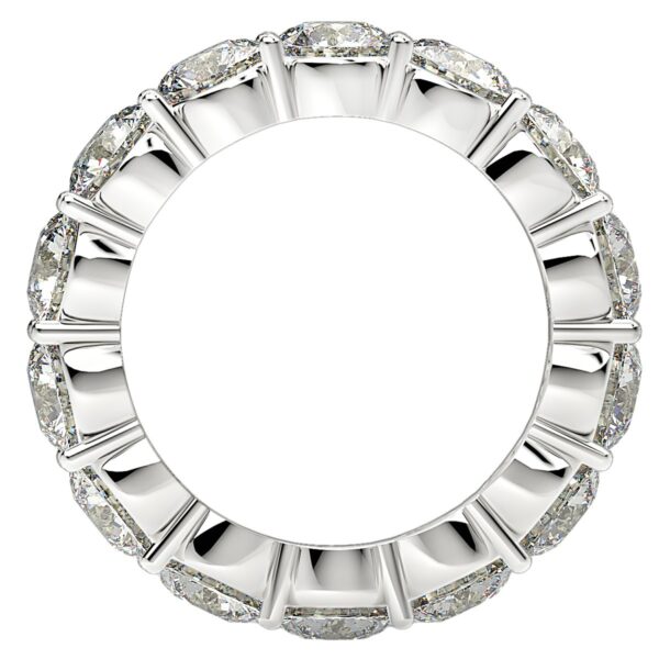 Round Cut Lab Grown Diamond Eternity Ring in 14k White Gold (6 cttw FG/VS2) - Image 3