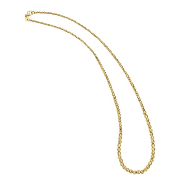 Graduated Bead Necklace in 14K Yellow Gold - Image 5
