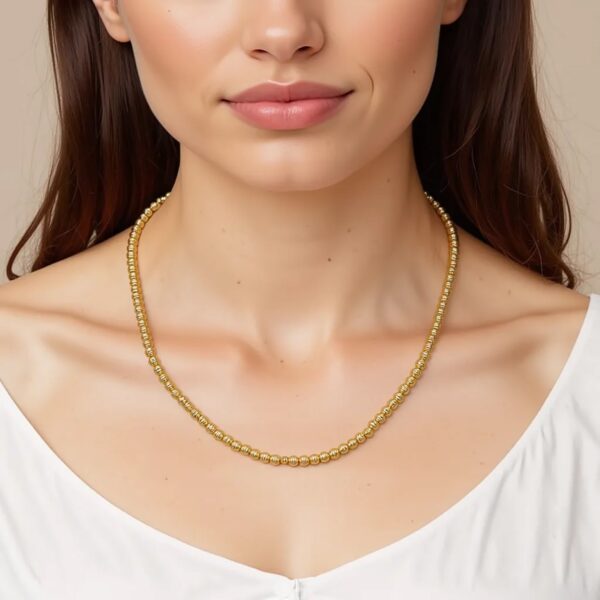 Graduated Bead Necklace in 14K Yellow Gold - Image 6