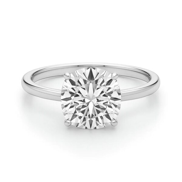 3 Carat Cushion Lab Grown IGI G/VS1 Diamond Solitaire Ring in 10K White Gold - Image 4
