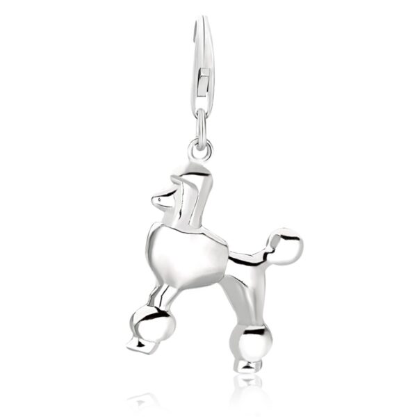 Sterling Silver Poodle Dog Charm