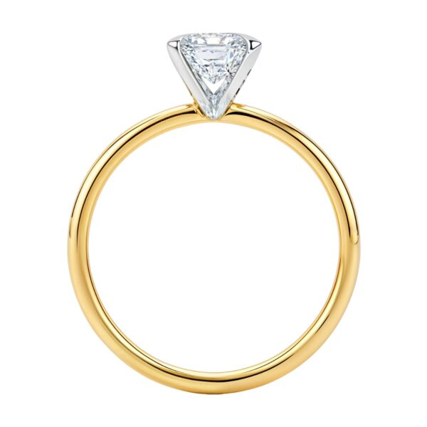 2 Carat Emerald Lab Grown IGI G/VS1 Diamond Solitaire Ring in 14K Yellow Gold - Image 5